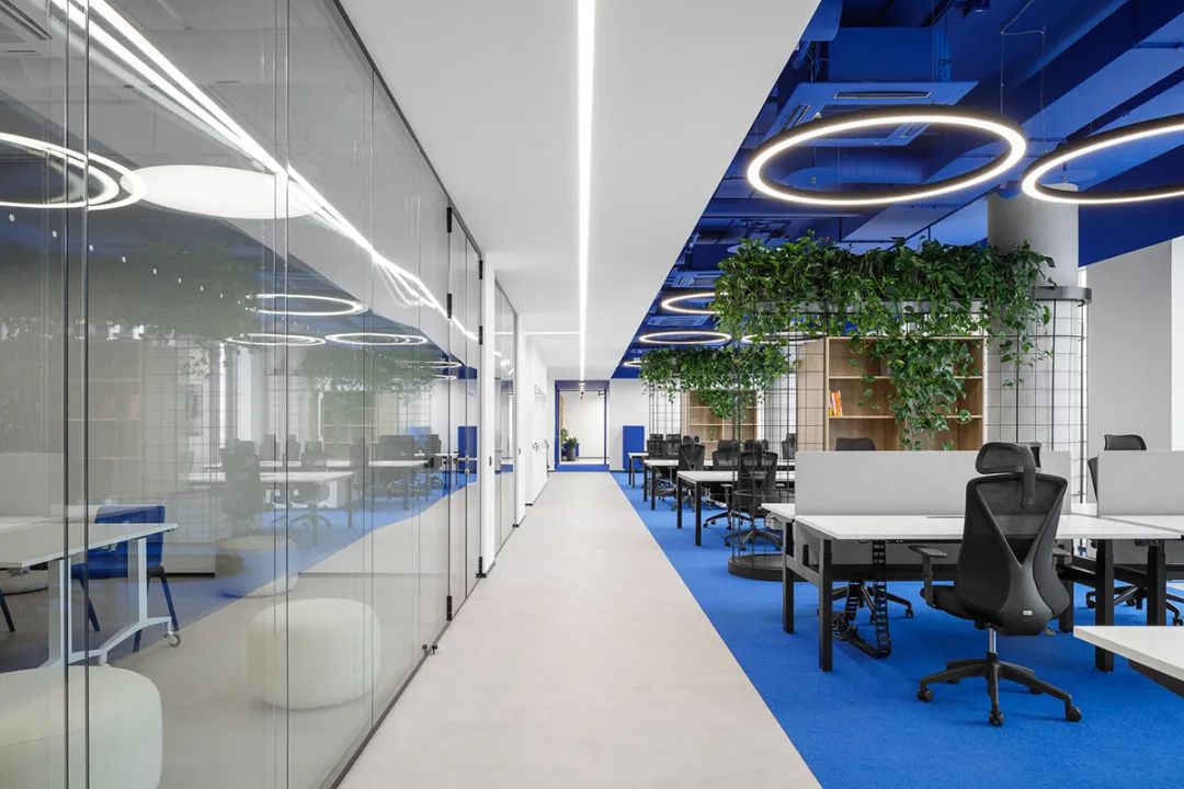 INNOTECH莫斯科科技办公经典的蓝色极简美学空间